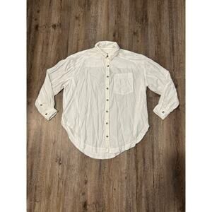 Free People Women’s Happy Hour Solid Poplin Top Size Small